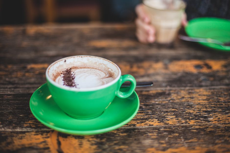 Coffee and cake combo at Green Bites, Kakkanad